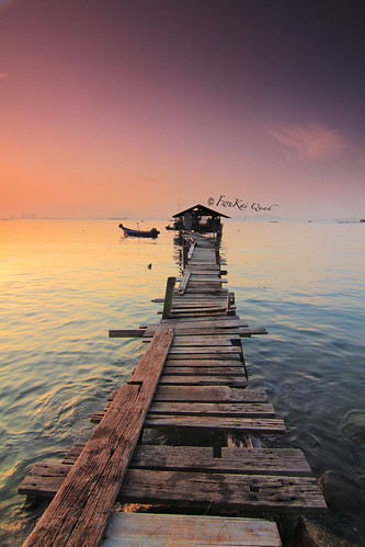 seascape sunrise landscape pier boat fishing highway malaysia penang jelutong penangbridge pulaupinang