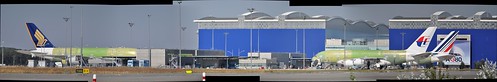 autostitch panorama composite 1 mas first airbus a380 af toulouse mh sq 800 blagnac sia tls airfrance flightline singaporeairlines malaysiaairlines afr a19 a14 a17 lfbo fwwst aéroconstellation fwwaf standa17 standa19 standa14 9vskq msn0078 msn0079 fwwsu 1sta380formalaysiaairlines msn0099 fhpjh 9mmna malaysianairlinesystemberhad sistempenerbanganmalaysia jllagardère