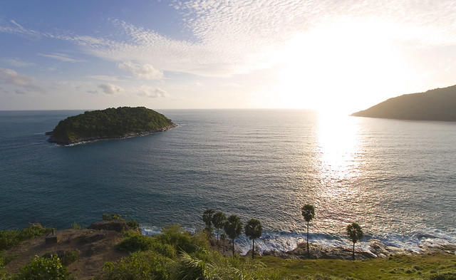 View from viewpoint near Naiharn beach looking west