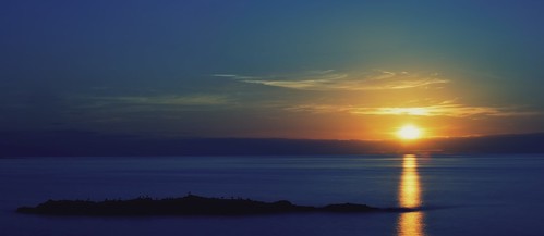 sunset sea scotland aberdeenshire banff morayfirth