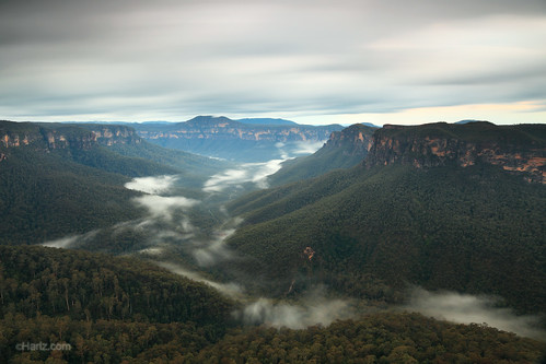 park longexposure trees mist clouds sunrise canon cloudy overcast australia bluemountains cliffs hills national nsw grosevalley evanslookout 5dmarkii