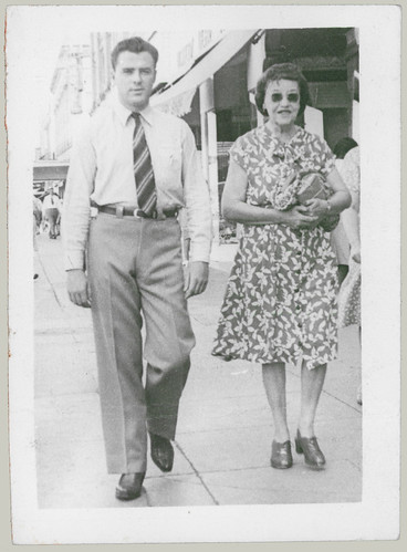 Man and woman on the sidewalk