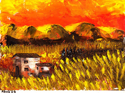 old pink original trees houses light shadow red sky italy cloud brown white house mountain black mountains color tree art nature beautiful beauty field grass yellow modern clouds painting paper landscape geotagged florence europe paint strada artist italia day artistic outdoor iraq east canvas crop tuscany painter oil land impressionism firenze exile middle toscana impressionist iraqi artista tuscan ocher middleast akab wasfi