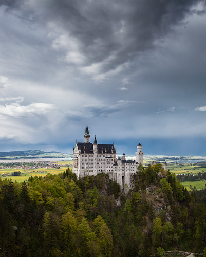 sky castle clouds germany bayern bavaria blog neuschwanstein schloss hdr