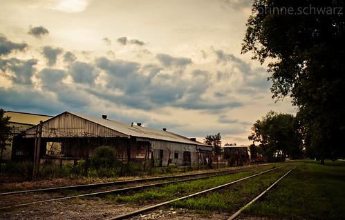 railroad sunset sky clouds track michigan lenawee