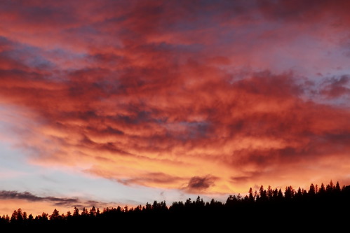 sunset red orange sun color reflection vertical horizontal clouds landscape gold evening sundown nightfall