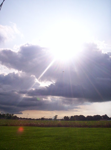 sky clouds farm sunsine