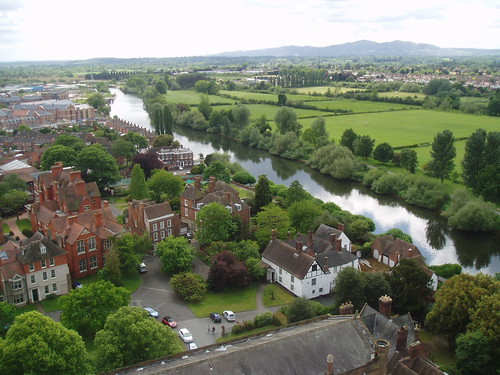 roof tower river view cathedral severn worcestershire worcester