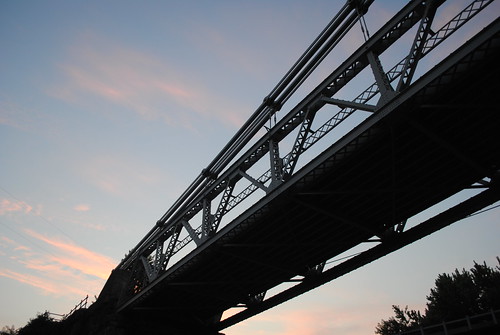 pink ohio sky clouds dresden suspensionbridge nrhp muskingumcounty dresdensuspensionbridge