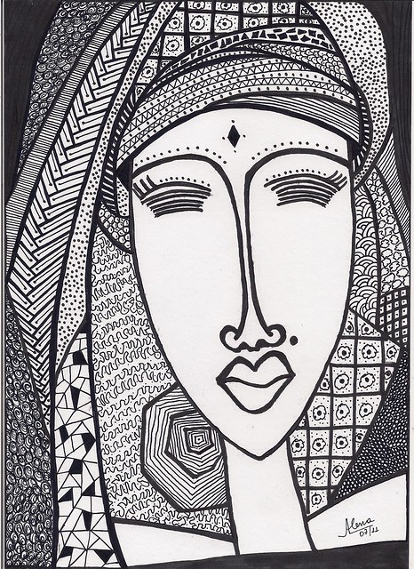 portraits in zentangle style - a gallery on Flickr