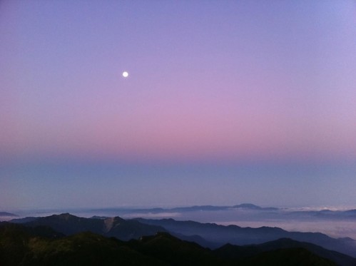 light sky moon mountain alps japan sunrise climb air south nagano shizuoka shiomi