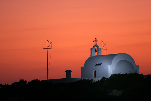 sunset chapel greece greekislands skhinousa