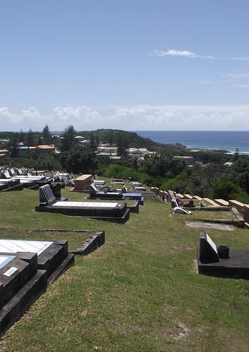 sea sky cemetery grave coast view vista
