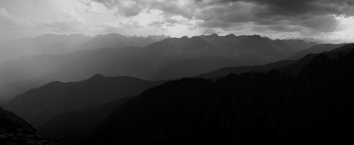 mountain nature blackwhite panoramic pyrenees