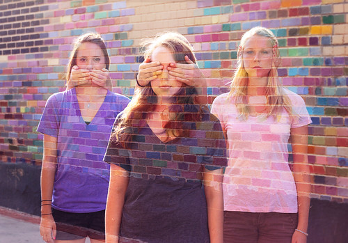 girls light summer sun sisters mural colorado colorful little bricks wallart threewisemonkeys