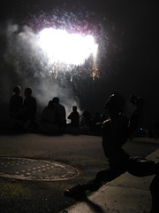 Spider-Man at the Celebration of Light (Vancouver Fireworks)