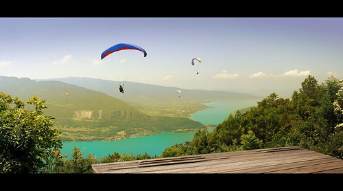 lake france annecy paraglider paragliders parachute parapente