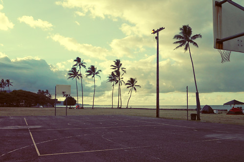 sunset beach playground clouds hawaii sand nikon cloudy oahu coolpix pointandshoot basketballcourt kaaawa kaaawavalley swanzybeachpark s570