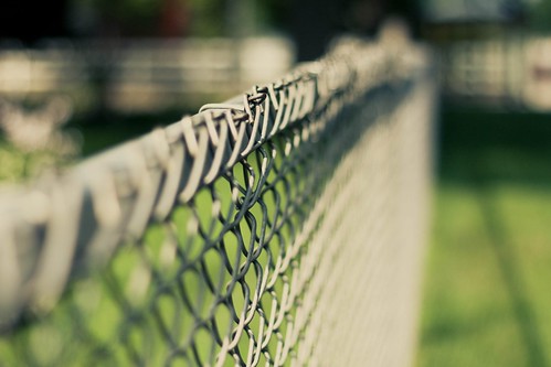summer green minnesota canon fence landscape rebel 50mm grey dof bokeh fences scene boring chain really hff 2011 p20 niftyfifty project20 jeanamariephotography project20week2 itsreallyjustafence