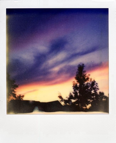 sunset analog polaroid sx70 integral instant sonar colorshade px70 impossibleproject
