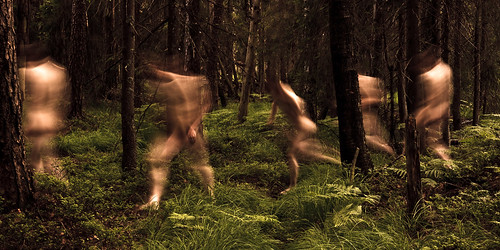 selfportrait forest naked