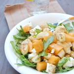 Chicken Salad with Feta Cheese and Melon