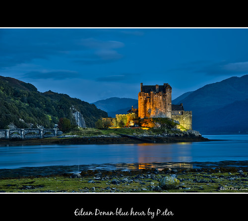 sunset skye castle water architecture night scotland europe famous bluehour eilean donan eileandonan sincity dornie colorphotoaward masterclasselite