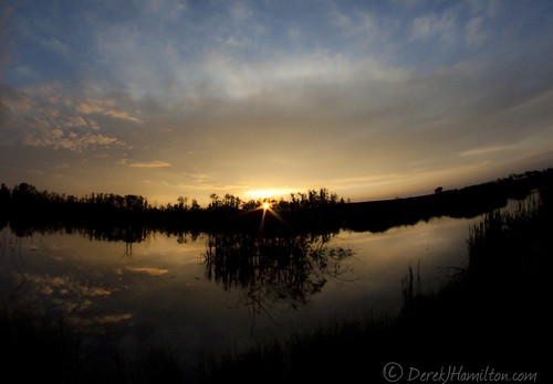 sunset canada water pond fisheye alberta 7mm blackfalds bowerfisheye derekjhamilton derekjhamiltoncom