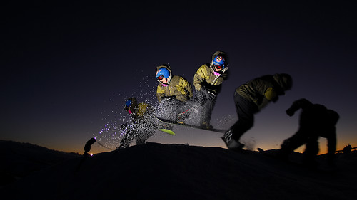 sunset snowboarder 360s