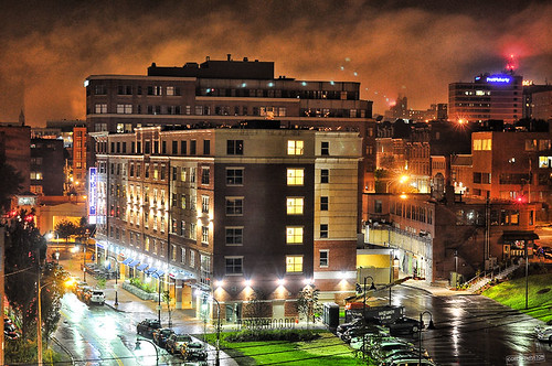 old city urban rain skyline night port portland nikon maine newengland stormy august hamptoninn 2011 d90 forestreet