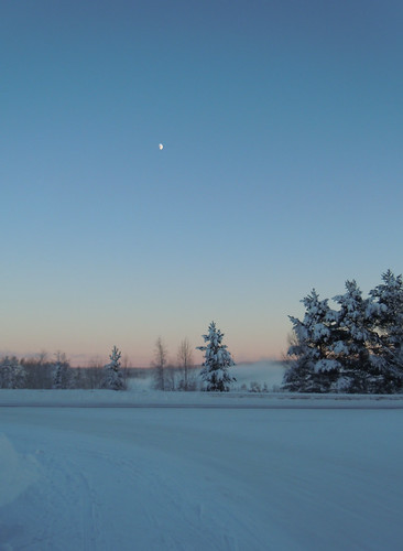 winter sunset mist vinter sweden lappland lapland dis solnedgång lycksele umeälven umeriver