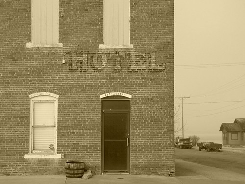 brick abandoned sepia diner kansas hotels smalltown mcdonald ghostsigns vintagesigns us36 vintagehotels