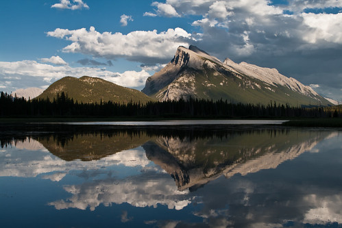 reflections of Mt. Rundle