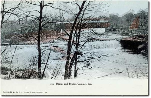 usa snow color history bridges indiana owencounty transportation rivers streams cloverdale hoosierrecollections