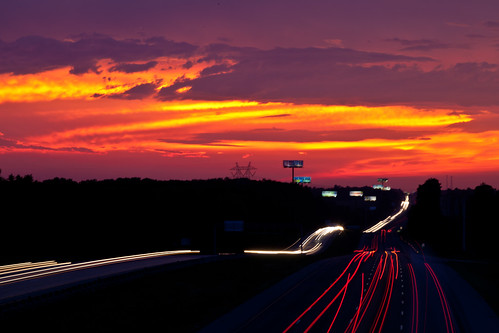 sunset night georgia skyscape lights highway traffic i75 bolingbroke spetacular rumbleroad