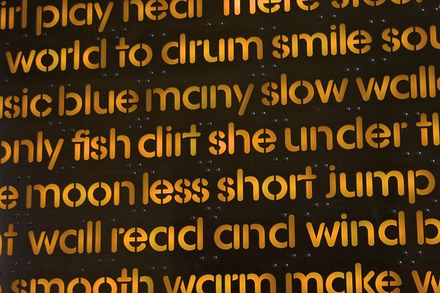 Word Wall - Top Half Close Up Straight On