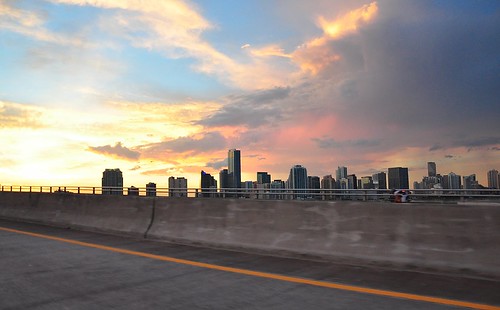 sunset colors view miami pastel biscayne