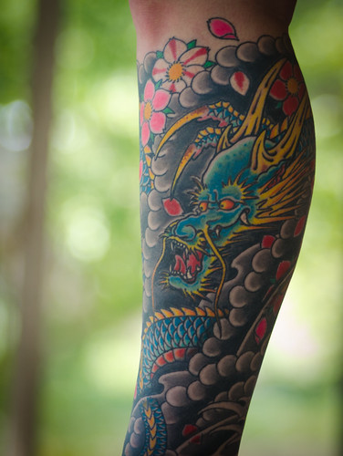 Jade's tebori tattoo