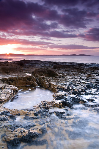 ocean longexposure pink sky sun seascape beach beautiful rock clouds sunrise landscape puddle rocks waves purple magenta wave east pools beaches tasmania blackmansbay