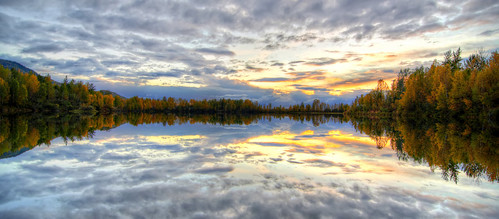 autumn sunset lake fall alaska hdr nikkon refelections 1116mm d5100