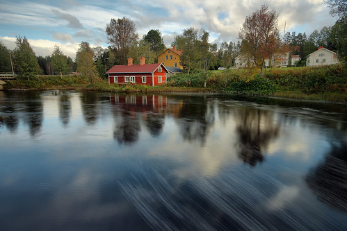 lake reflection river sweden sverige norrland västerbotten olofsfros