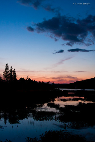 sunset canada water silhouette clouds canon reflections dark landscape photography prime photo quebec outdoor bluesky monttremblant tamayo 40d ef28mmf18usm cans2s canoneos40d alvarotamayo