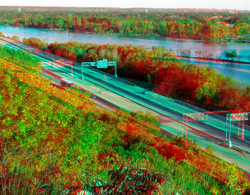 stereoscopic flood anaglyph iowa missouririver siouxcity anaglyphs aftertheflood redcyan 3dimages 3dphoto 3dphotos 3dpictures wareaglepark