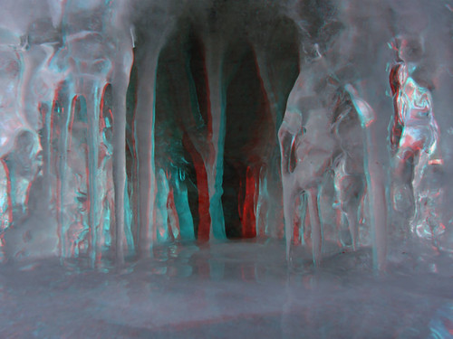 usa ice water fountain georgia frozen 3d anaglyph stereo waynesboro