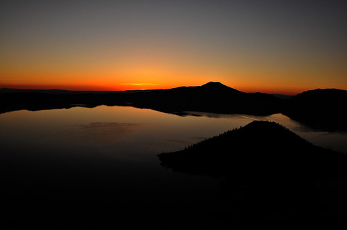 park morning lake sunrise dawn volcano am mt mount national crater mazama daybreak