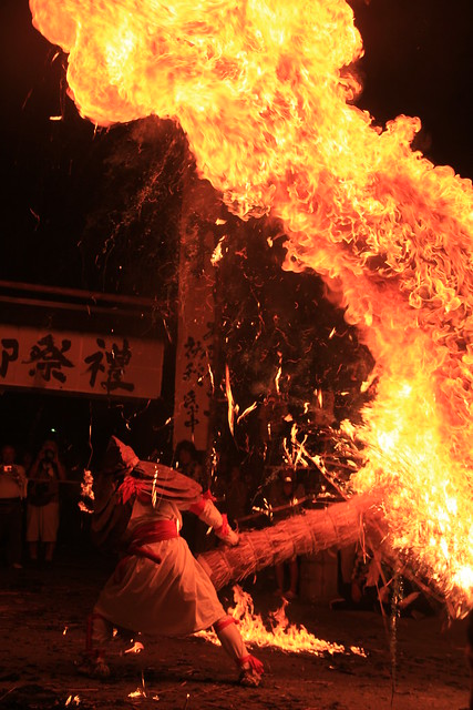Narazawa Shrine Festival (Tengu Fire Dance), Iiyama, Nagano 20110917