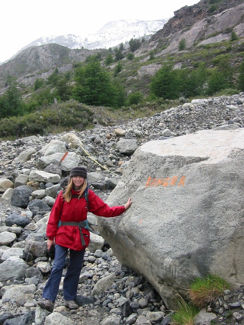 Torres del Paine "W" trek, day 1: me on the path alongside Lago Grey
