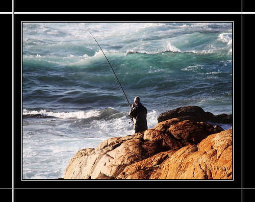 sea costa mar fishing rocks wave galicia pesca rocas ola pescador angler cayón