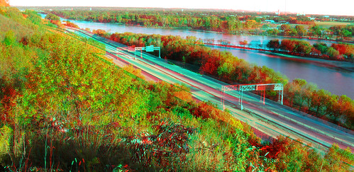 stereoscopic flood anaglyph iowa missouririver siouxcity anaglyphs aftertheflood redcyan 3dimages 3dphoto 3dphotos 3dpictures wareaglepark