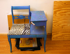 blue desk